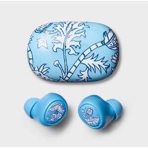 Roller Rabbit x Target - Floral Vines Wireless Bluetooth Earbuds w Case Blue
